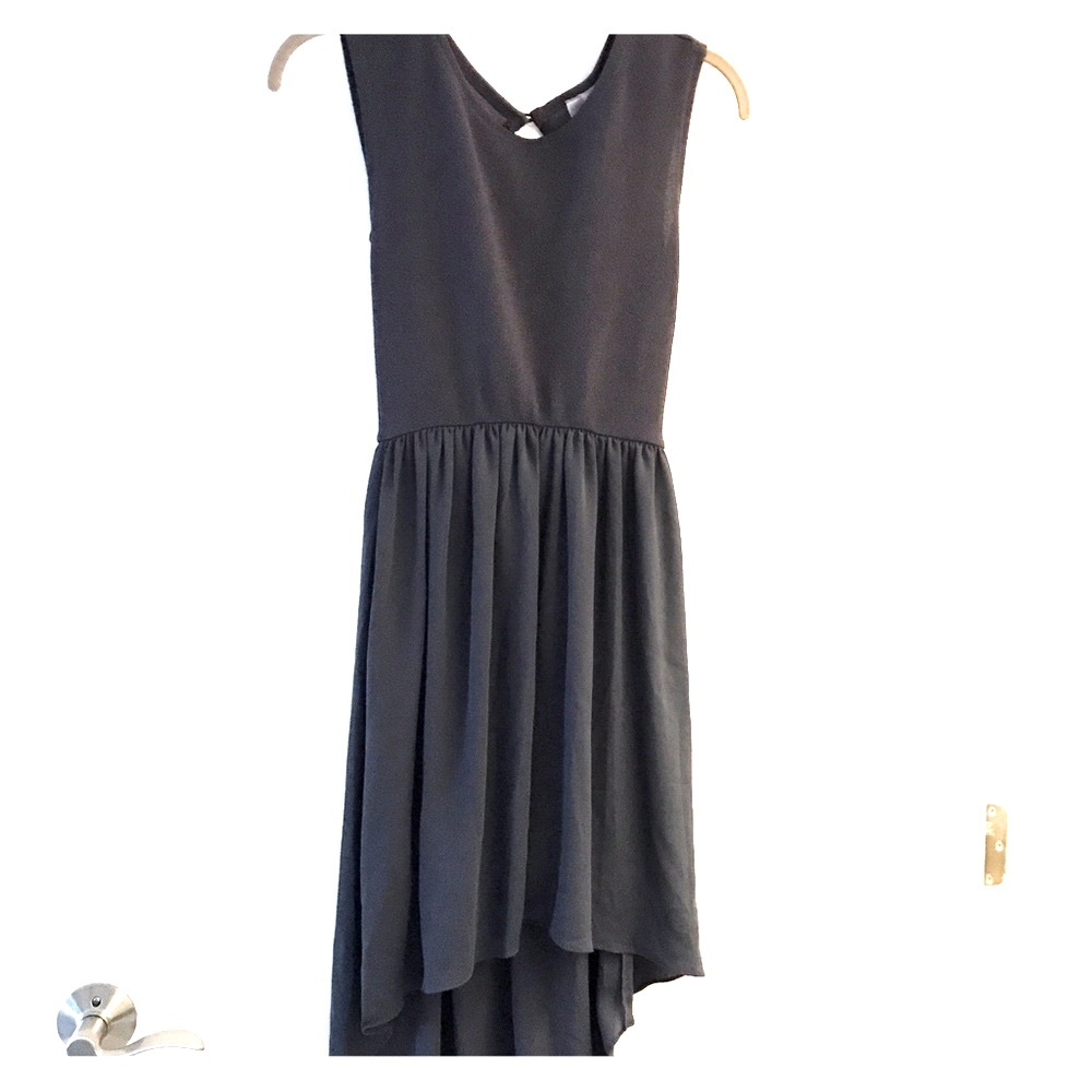 NWT Francesca's Navy Hi Lo Dress Open Back
